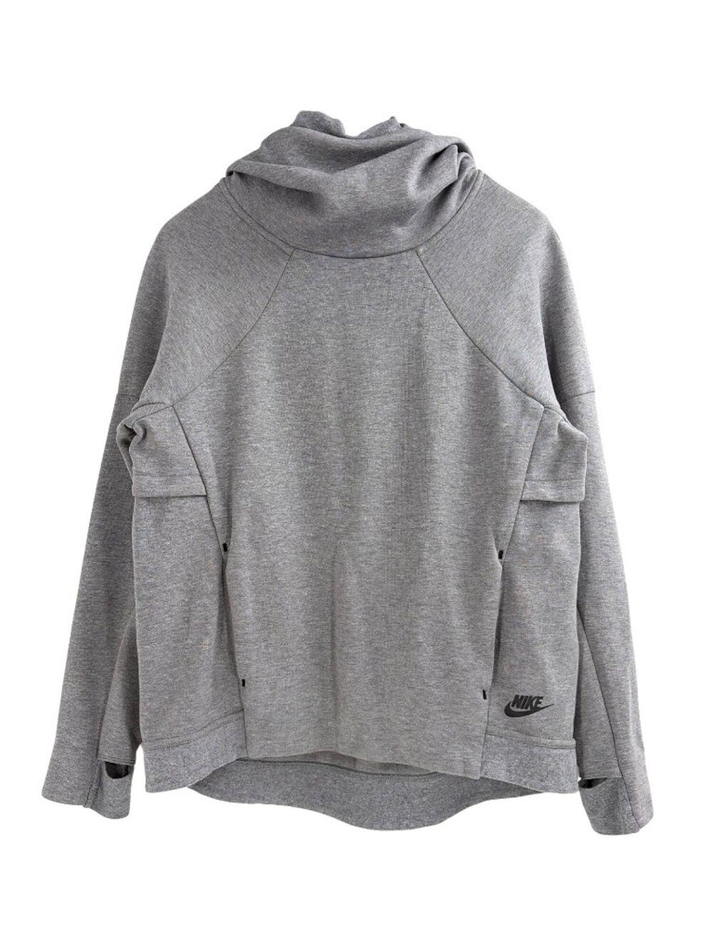 Nike Tech Fleece Funnel Neck Womens Medium Sweatshirt Hoodie Gray Athletic Gym
